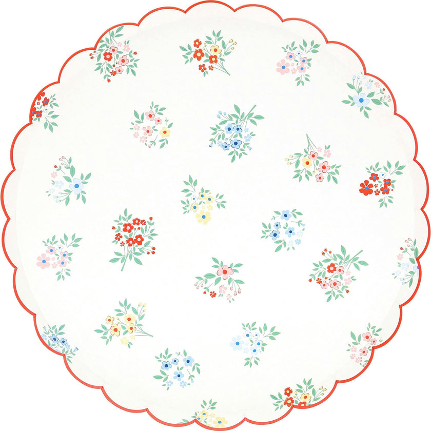 Ditsy Posy Scalloped Dinner Plates