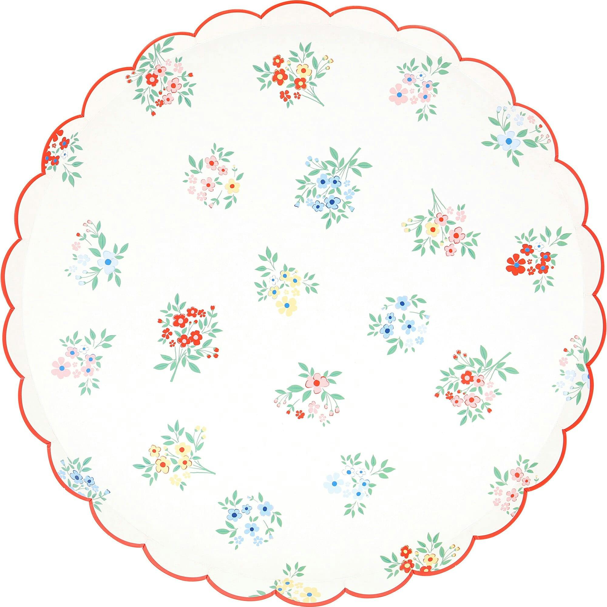 Ditsy Posy Scalloped Dinner Plates