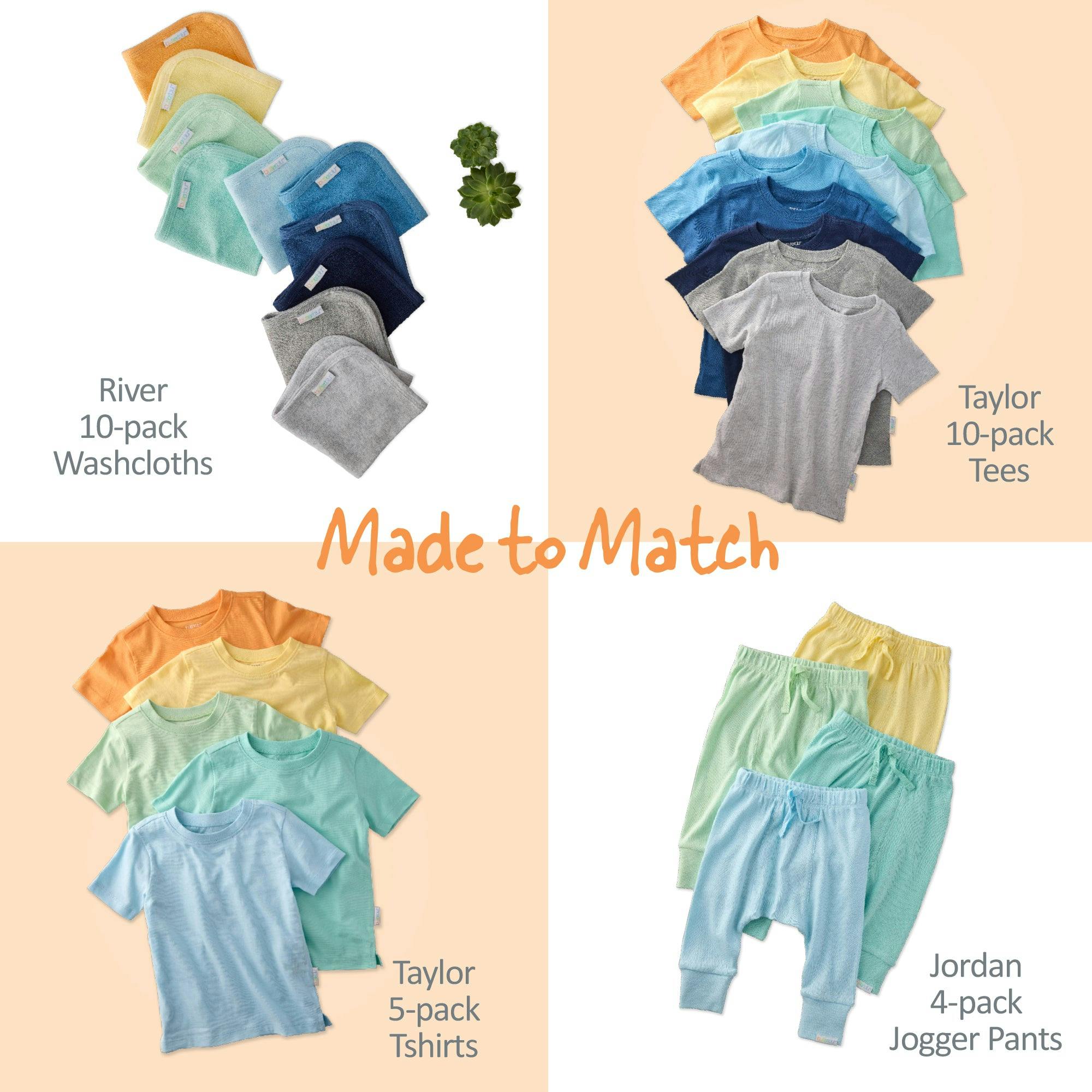 LONDON 5-Pack Toddler Long Sleeve T-Shirts