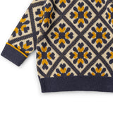 Diamond Crochet Snuggly Knitted Jumper, Multi