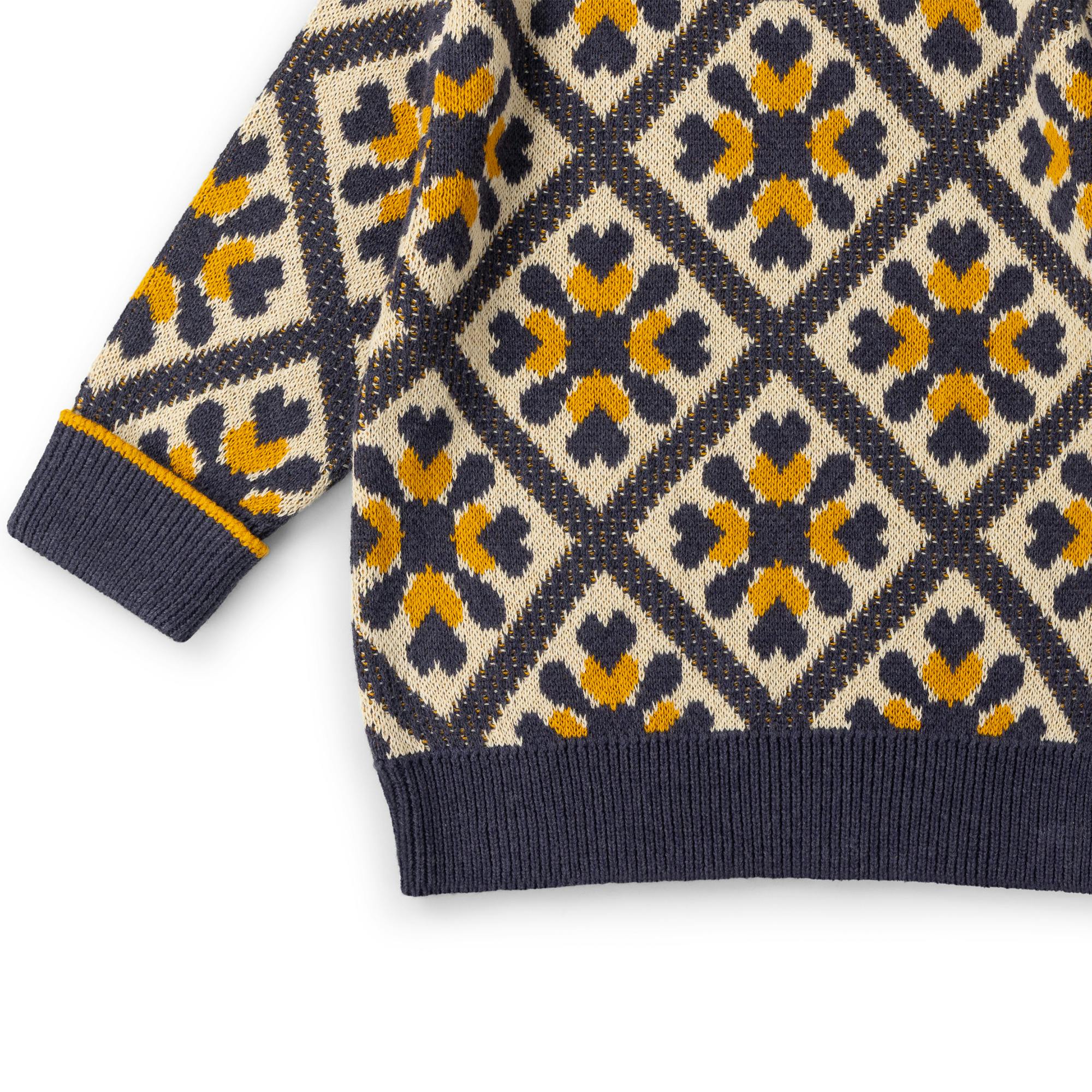 Diamond Crochet Snuggly Knitted Jumper, Multi
