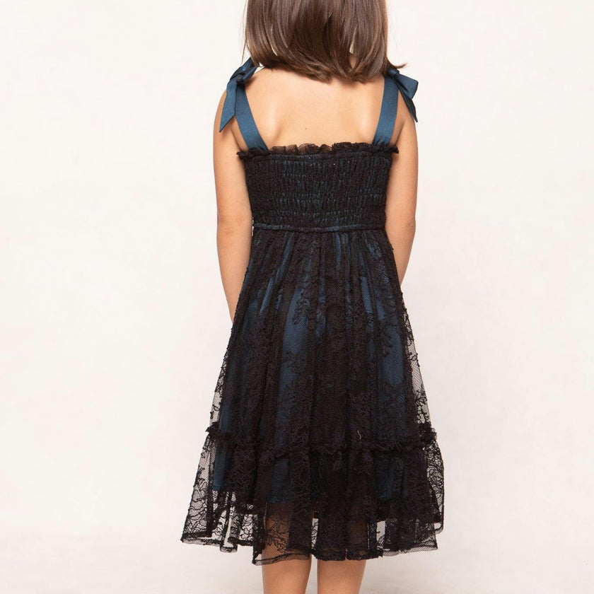 Mini Isadora Dress in Navy & Black