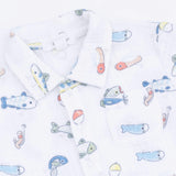 Fishing Lures - Polo Button Up with Casual Short & Bucket Hat