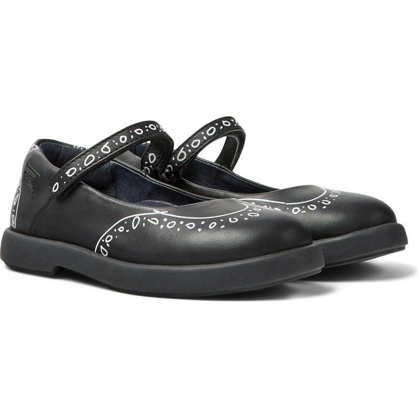Duet Twins Printed Leather Mary Jane Shoes
