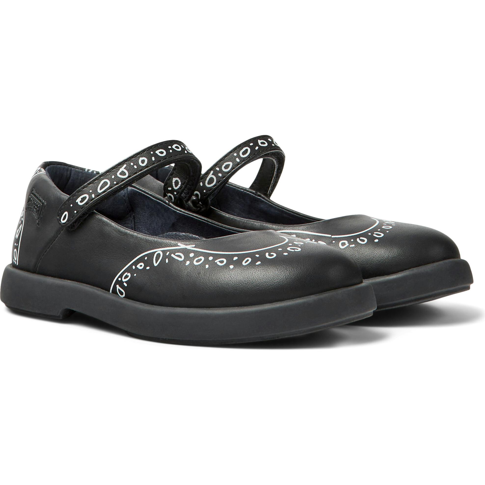 Duet Twins Printed Leather Mary Jane Shoes