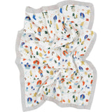 Cotton Muslin Baby Quilt - Christmas Time