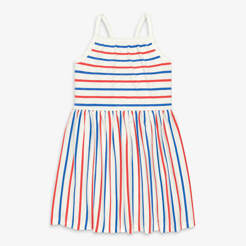 Kids boardwalk dress in stripe