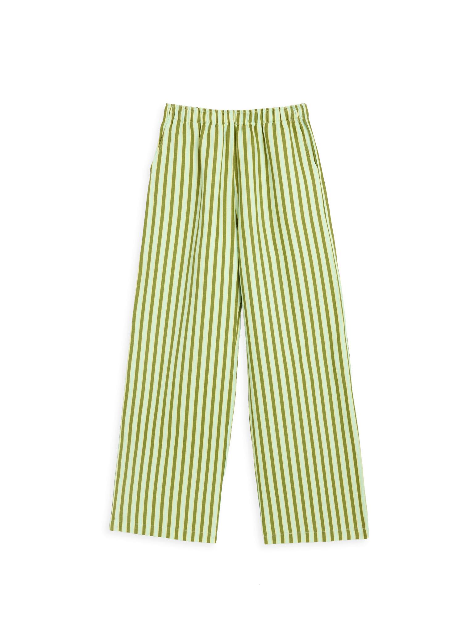 women's linen trousers - ice matcha