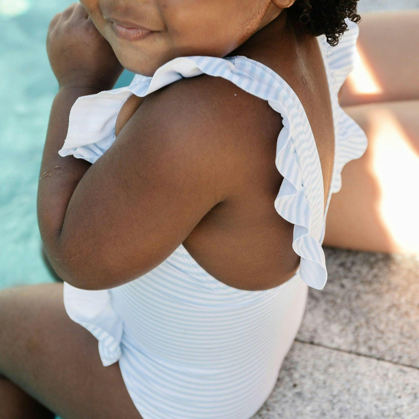 Powder Blue Ruffle One Piece
