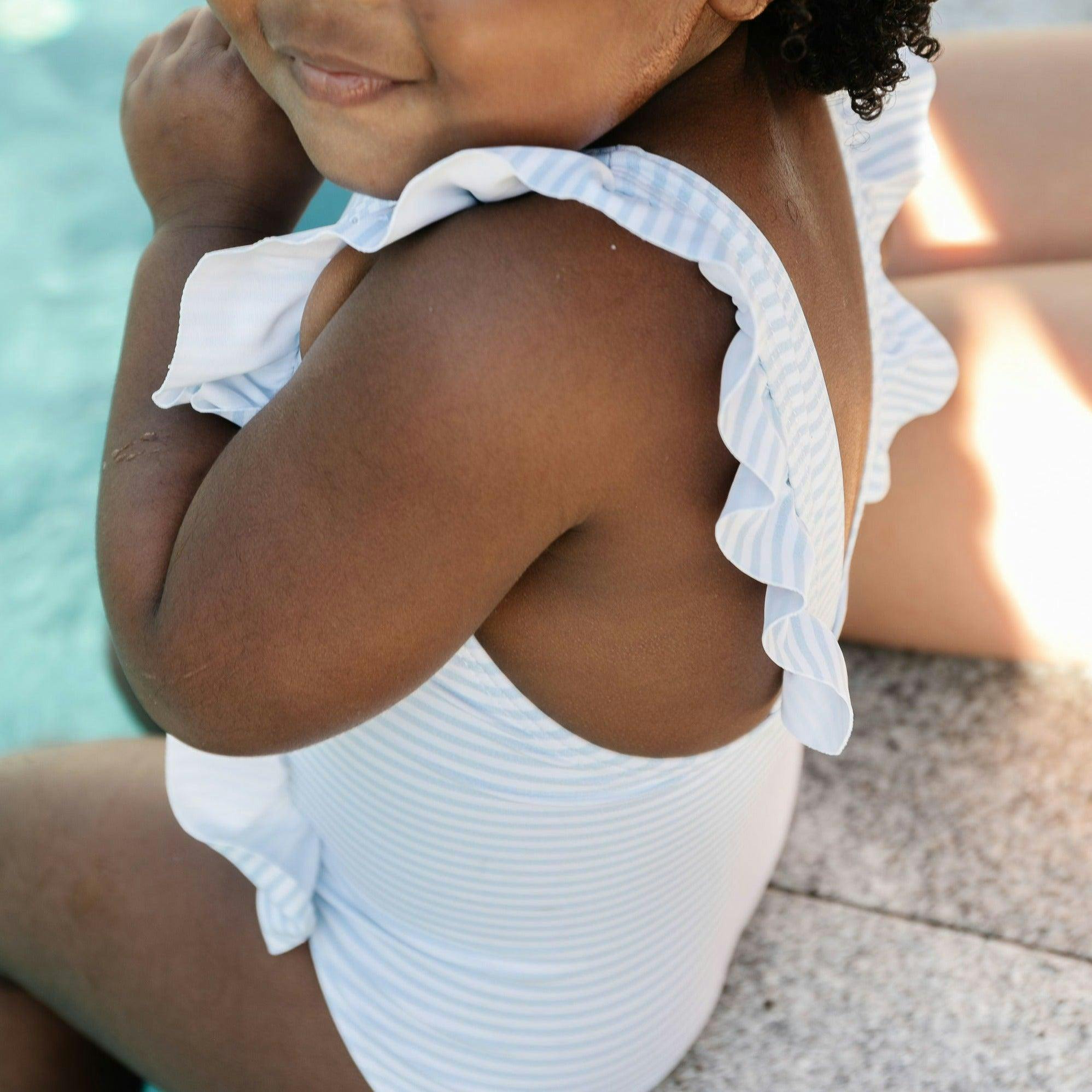 Powder Blue Ruffle One Piece