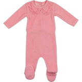 Mock Collar Velour Long Sleeve Footie