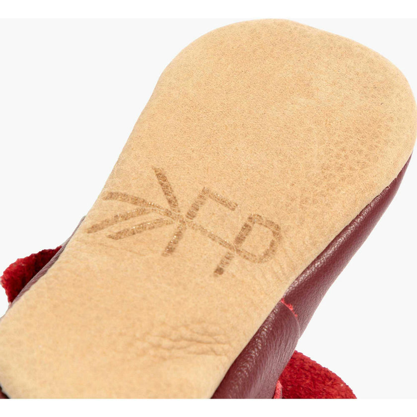 Winterberry Knotted Bow Baby Shoe