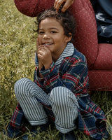 Kid's Brushed Twill Robe in Windsor Tartan