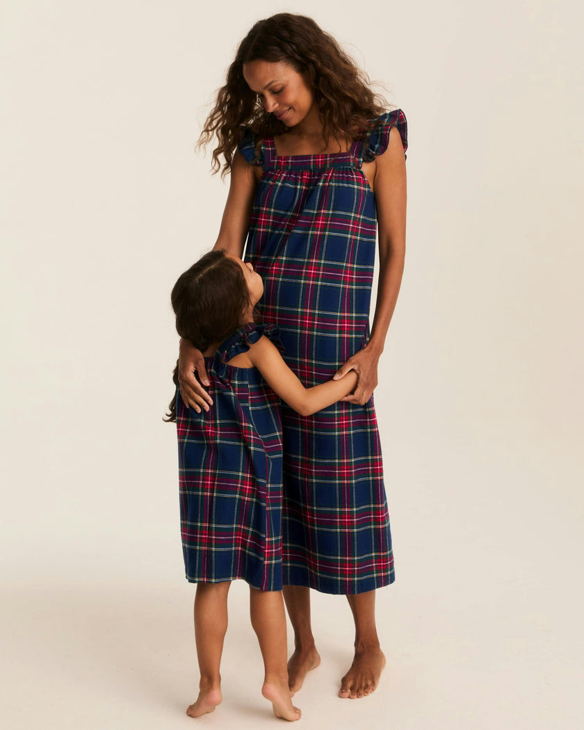 Women's Brushed Twill Clara Nightgown in Windsor Tartan