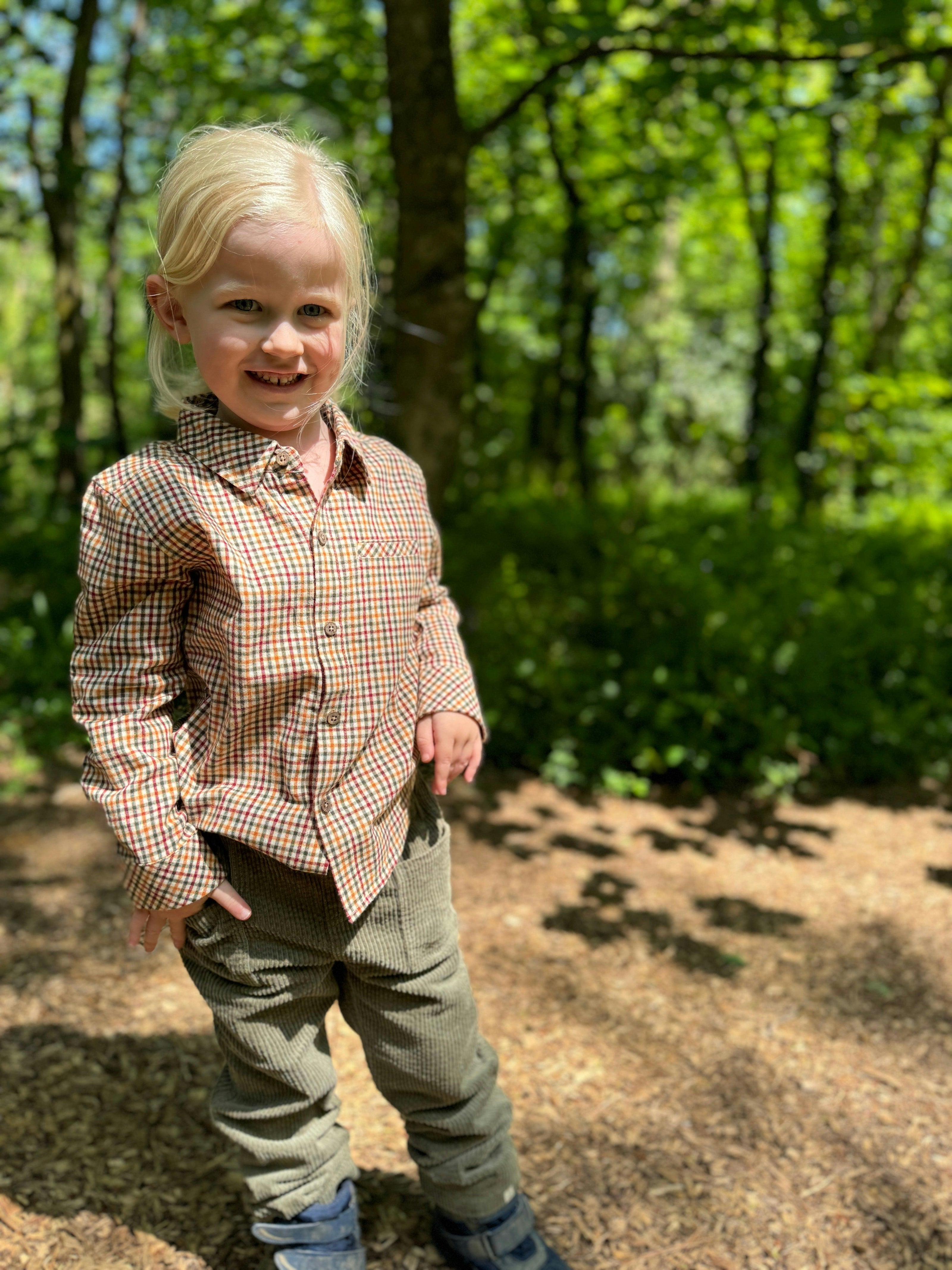 ATWOOD Gold/Navy Plaid Shirt