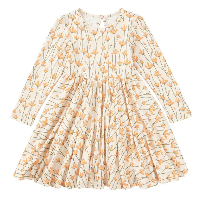 Bamboo Blend Long Sleeve Twirly Tee Dress - Daisy Chain