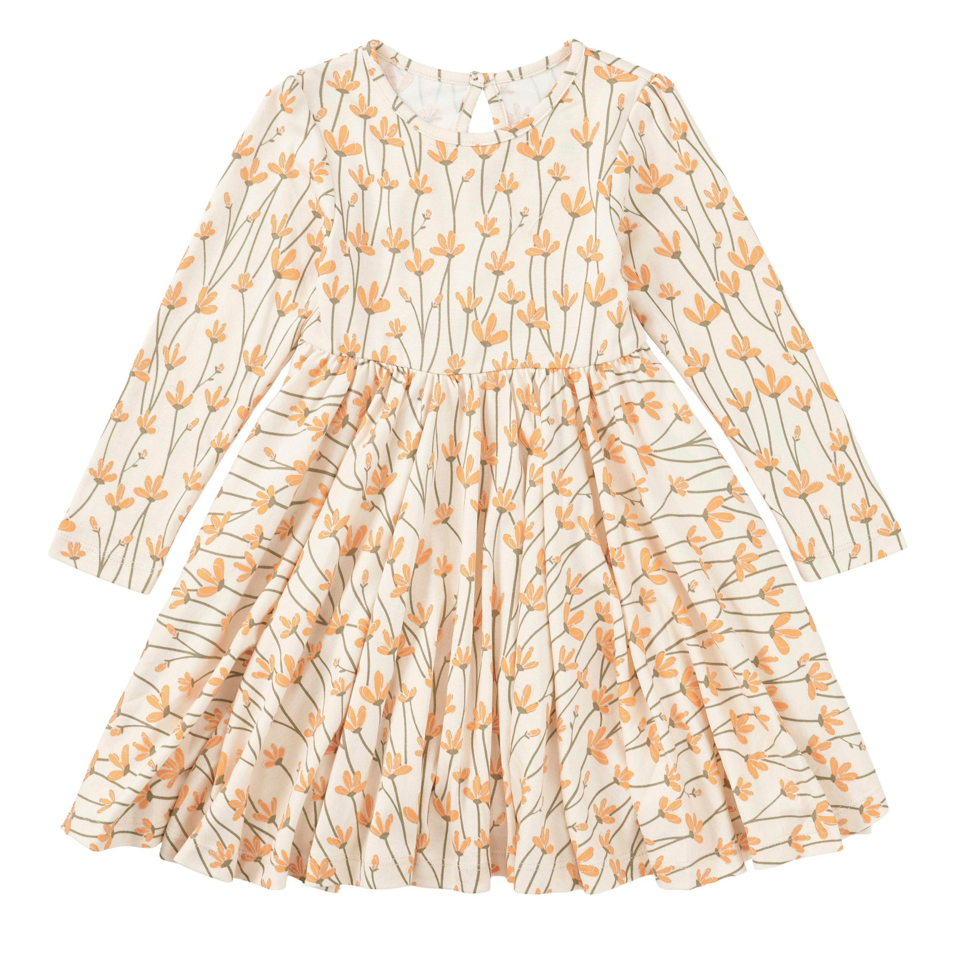 Bamboo Blend Long Sleeve Twirly Tee Dress - Daisy Chain