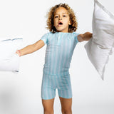 Unisex Pima Striped Shirt & Short Pajamas Set
