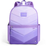 Kane Double Pocket Backpack, Purple Chevron