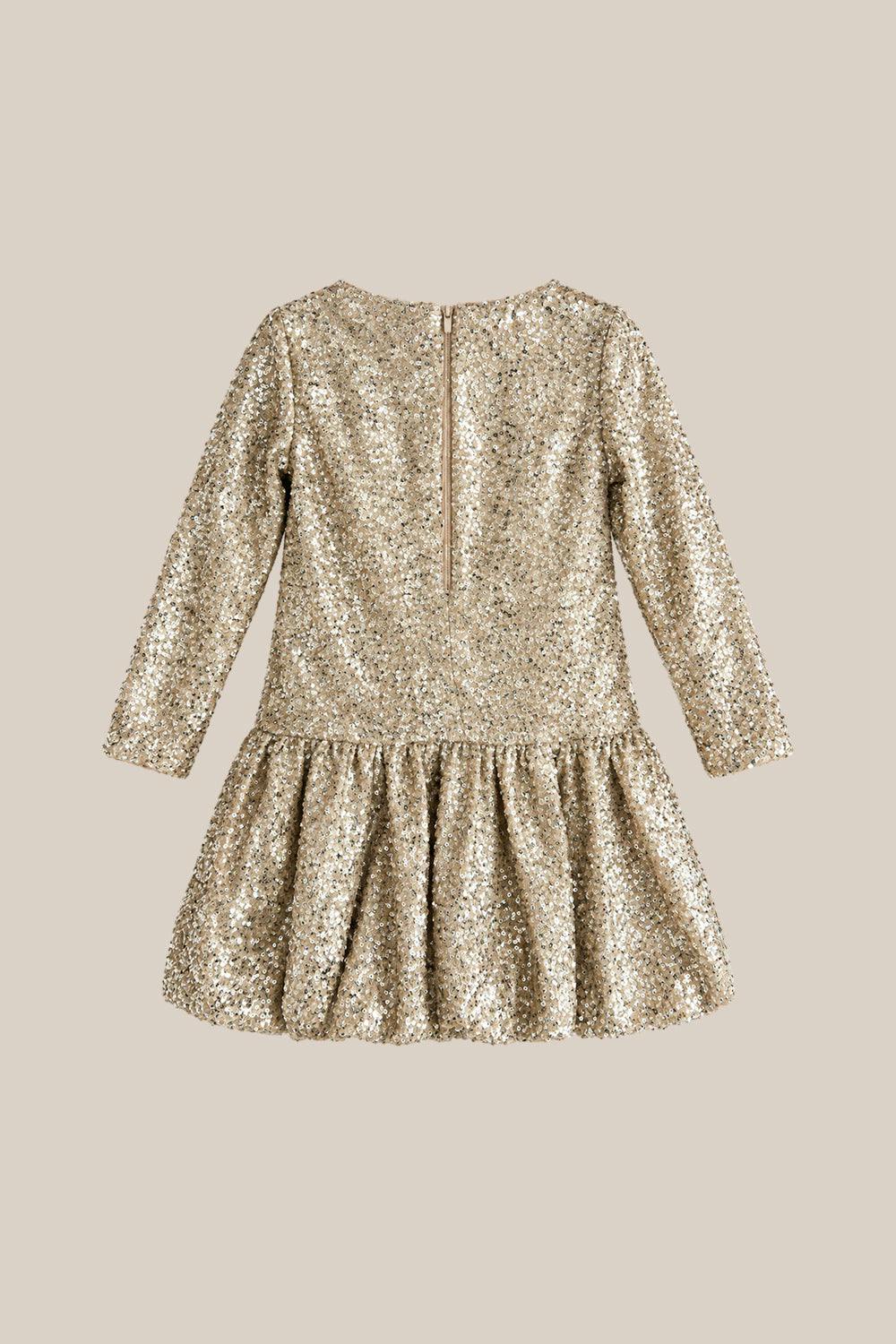 Mini Luminaria Dress in Champagne Sequin