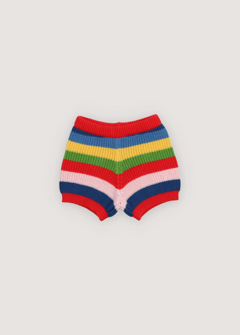Canela Short Tulip Red Multicolor Stripes