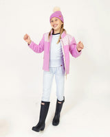 Kids Base Layer Set in Sky Blue Stripes