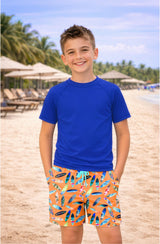 Dylan Boys Surfboard Print Board Shorts
