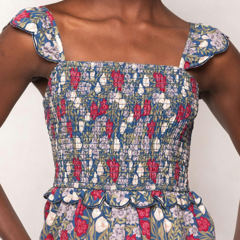 Blossom Dress in Navy Meadow