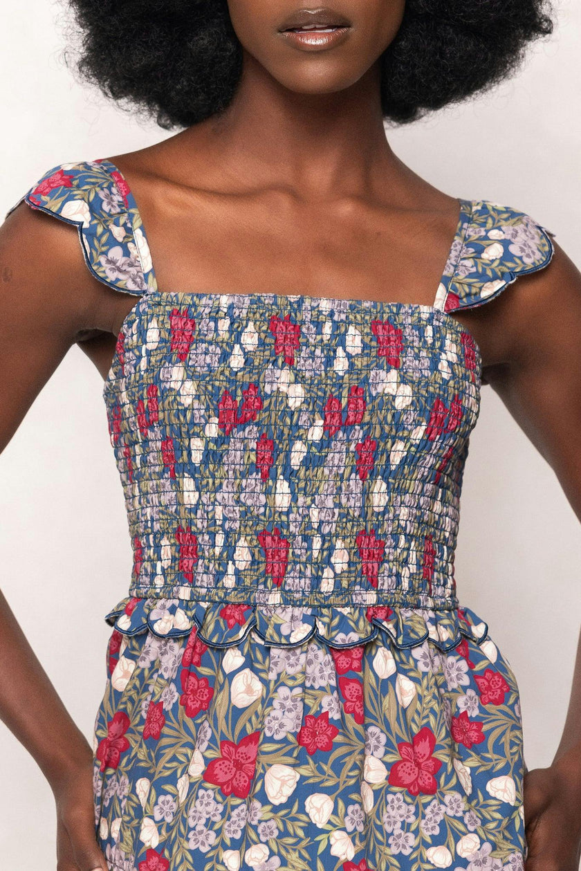 Blossom Dress in Navy Meadow