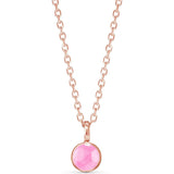 Personalized Birthstone Necklace, 18k Rose Gold Plated