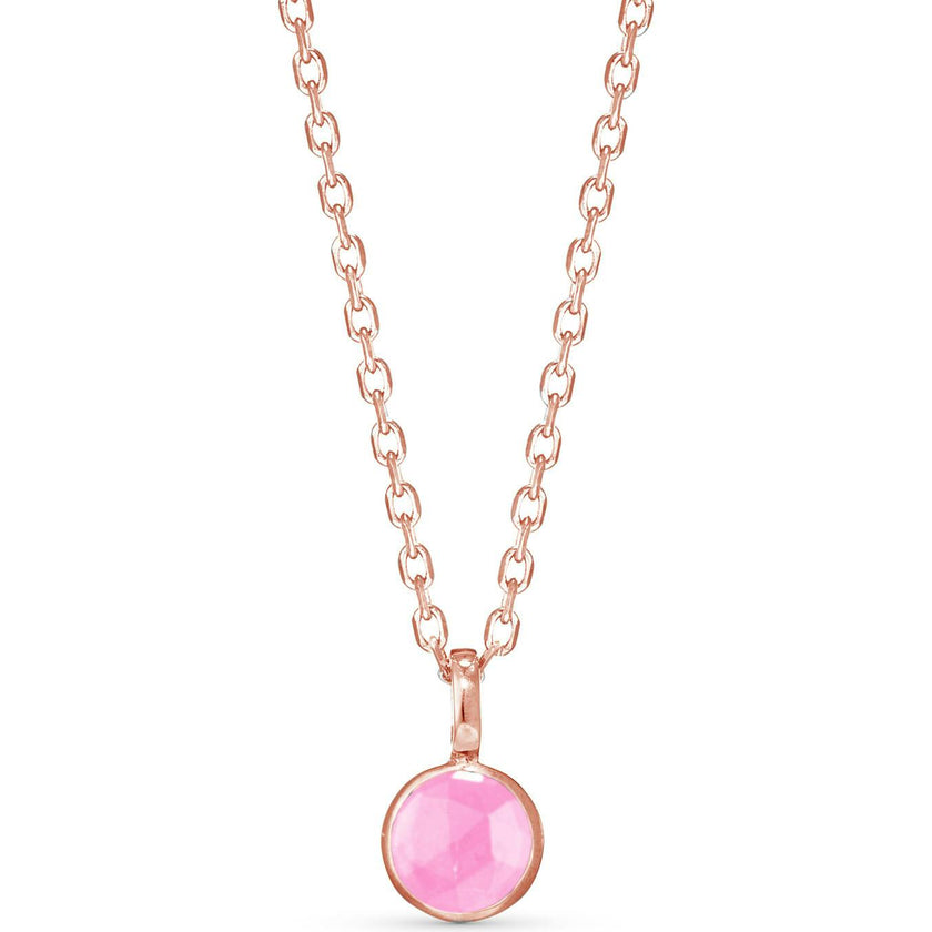 Personalized Birthstone Necklace, 18k Rose Gold Plated