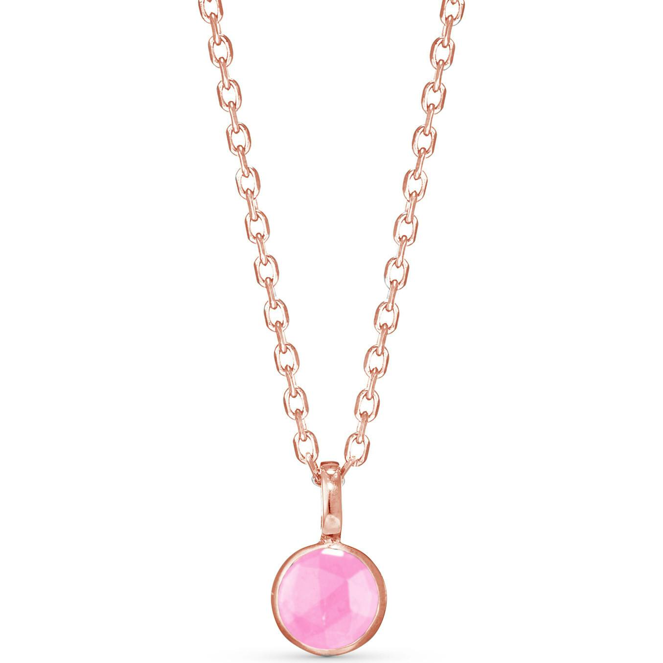 Personalized Birthstone Necklace, 18k Rose Gold Plated