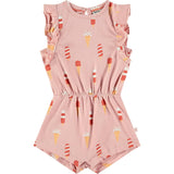 Ice Cream Print Sleeveless Romper