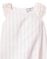 Girl's Twill Amelie Nightgown in Pink and White Stripe