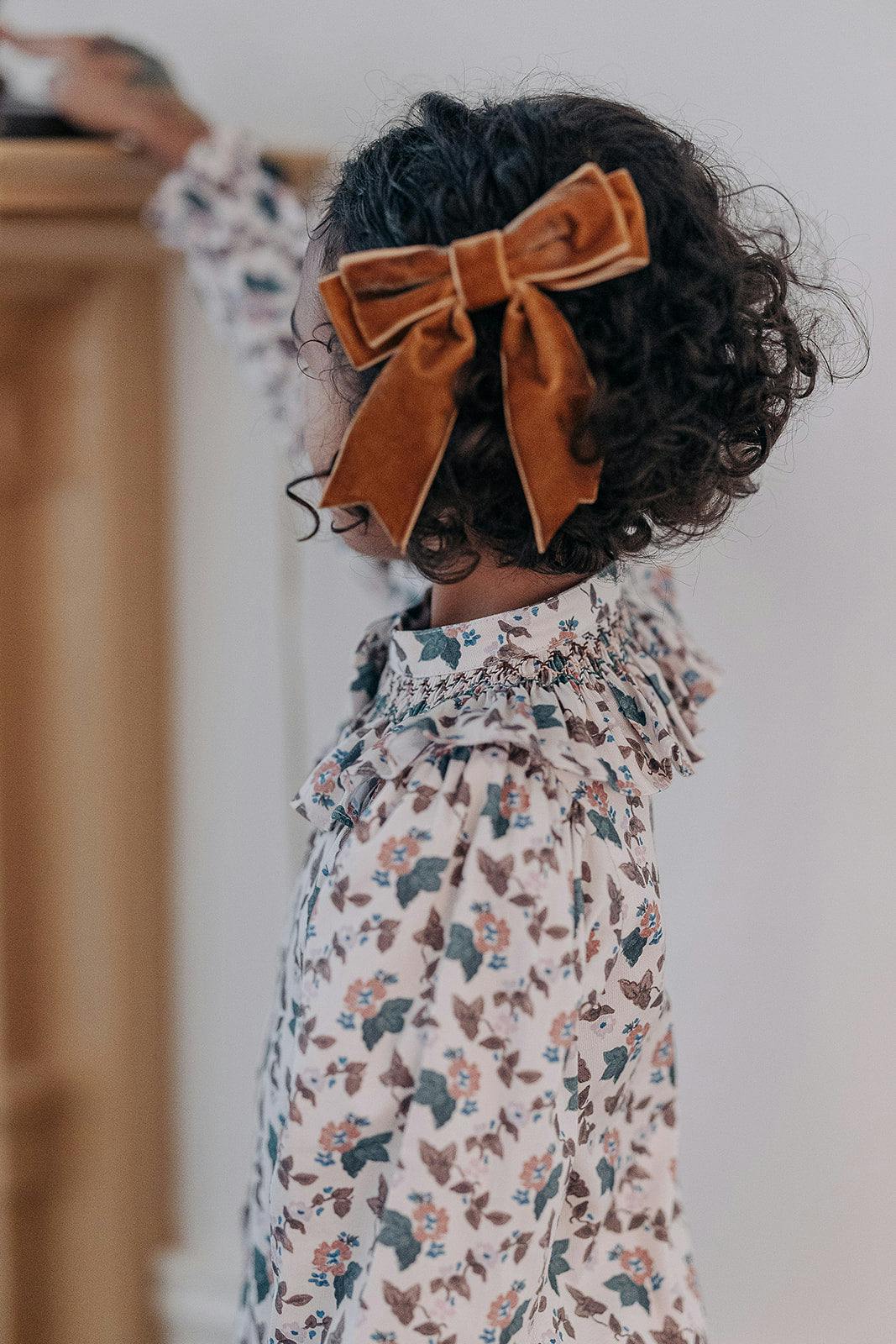 Molly Anne Dress in Woodland Floral in Cream