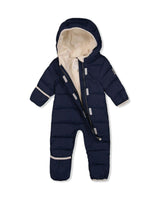 Baby Cloud One Piece Snowsuit Adapted For Car Seats Dark Blue