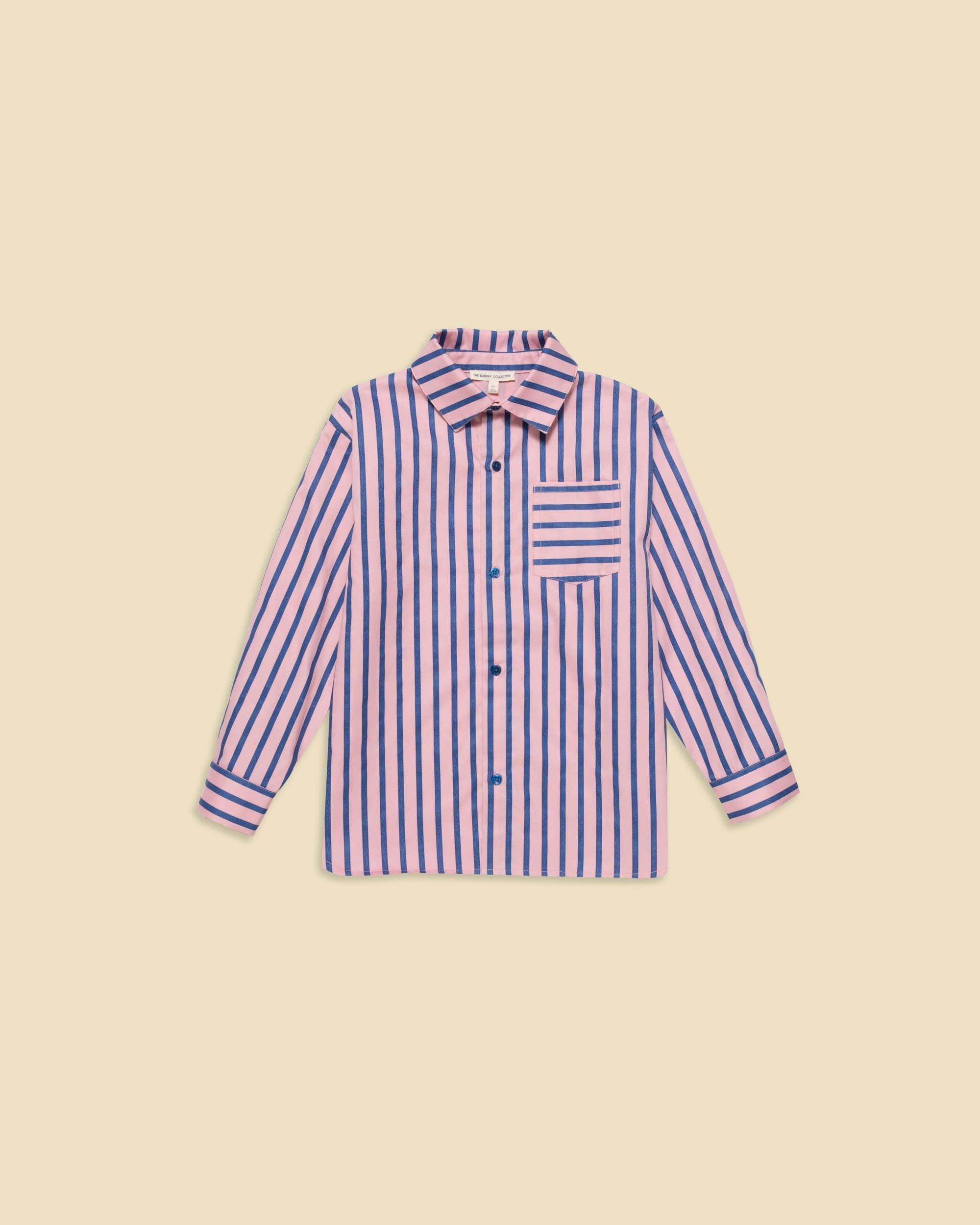 Stripe Button Down in Blue Note Stripe