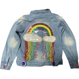 Womens Crystal Rain Denim Jacket