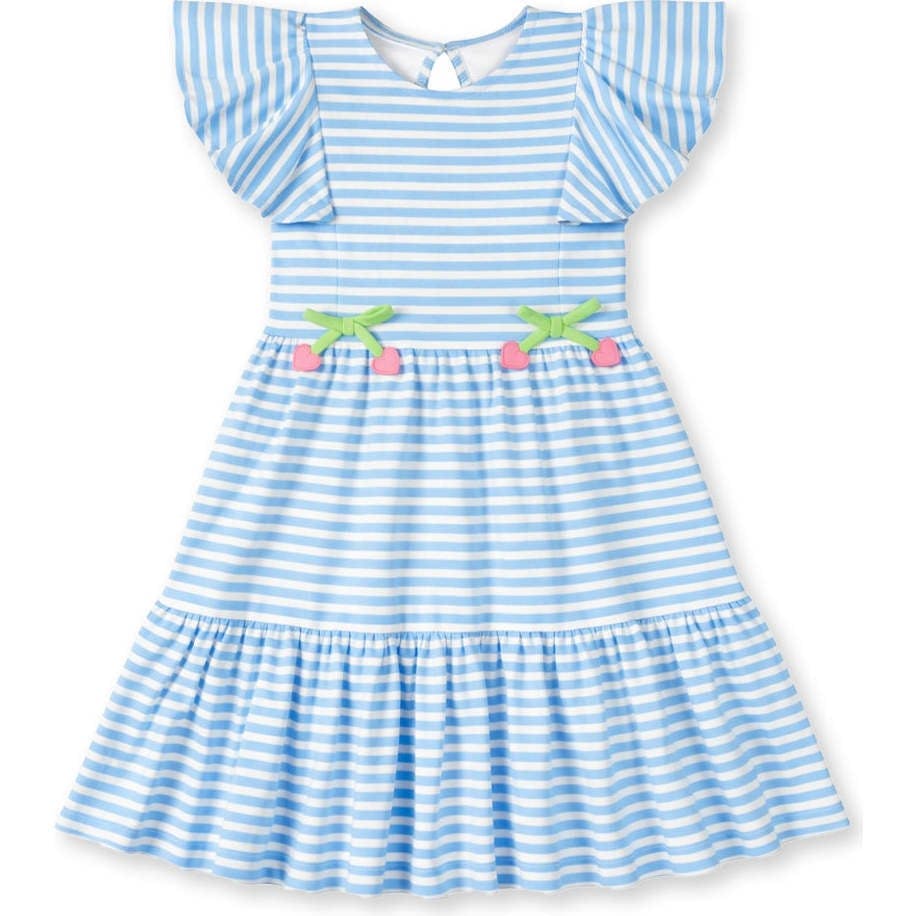 Stripe Knit Dress With Heart Cherries