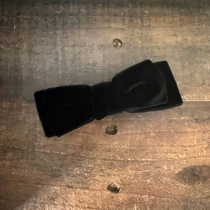 Double Velvet Bows, Black/French Blue Bundle Set