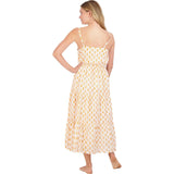 Women's EmilieTalelayo Print  Maxi Strappy Sundress, Yellow