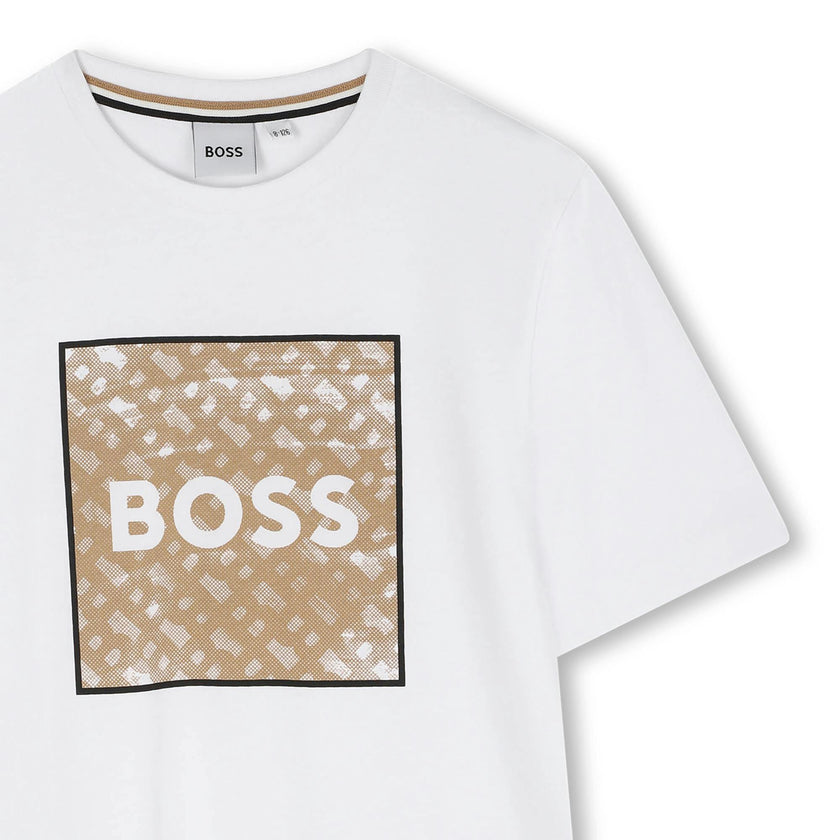 Boys White Logo t-Shirt