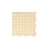 Set of 12 Gingham Small Napkins