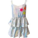 Tiered Stars Sequin Dress
