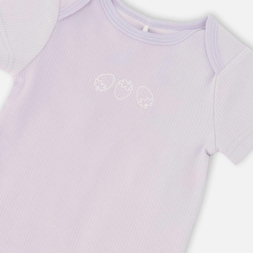 Evolutive Cotton Rib Jersey Onesie
