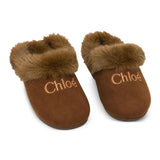 Brown Shearling Mule Slippers