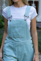 Adult Mint Chunky Cord Overalls