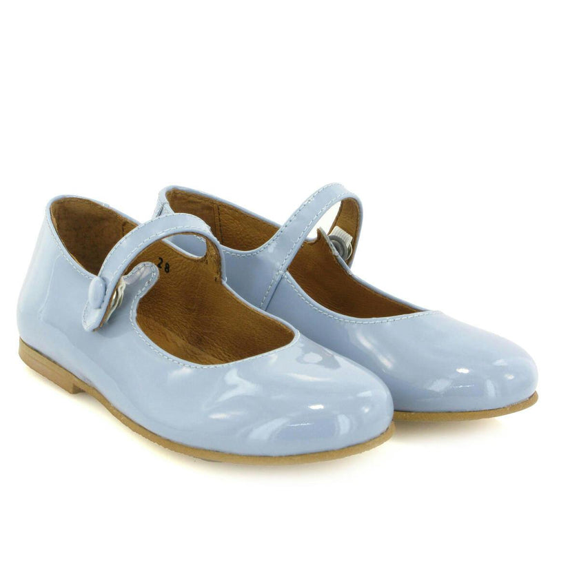 Patent Leather Mary Jane Ballerina, Sky Blue