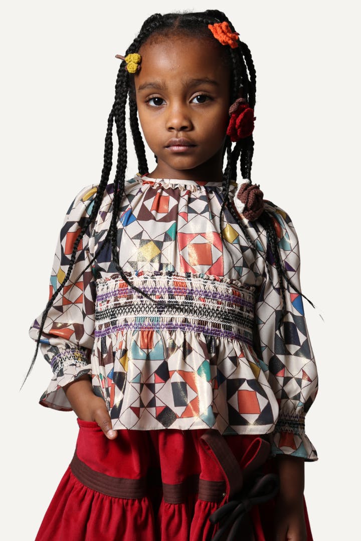 LUNA SMOCKED BLOUSE