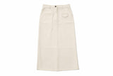 STRETCH DENIM SKIRT - TAN